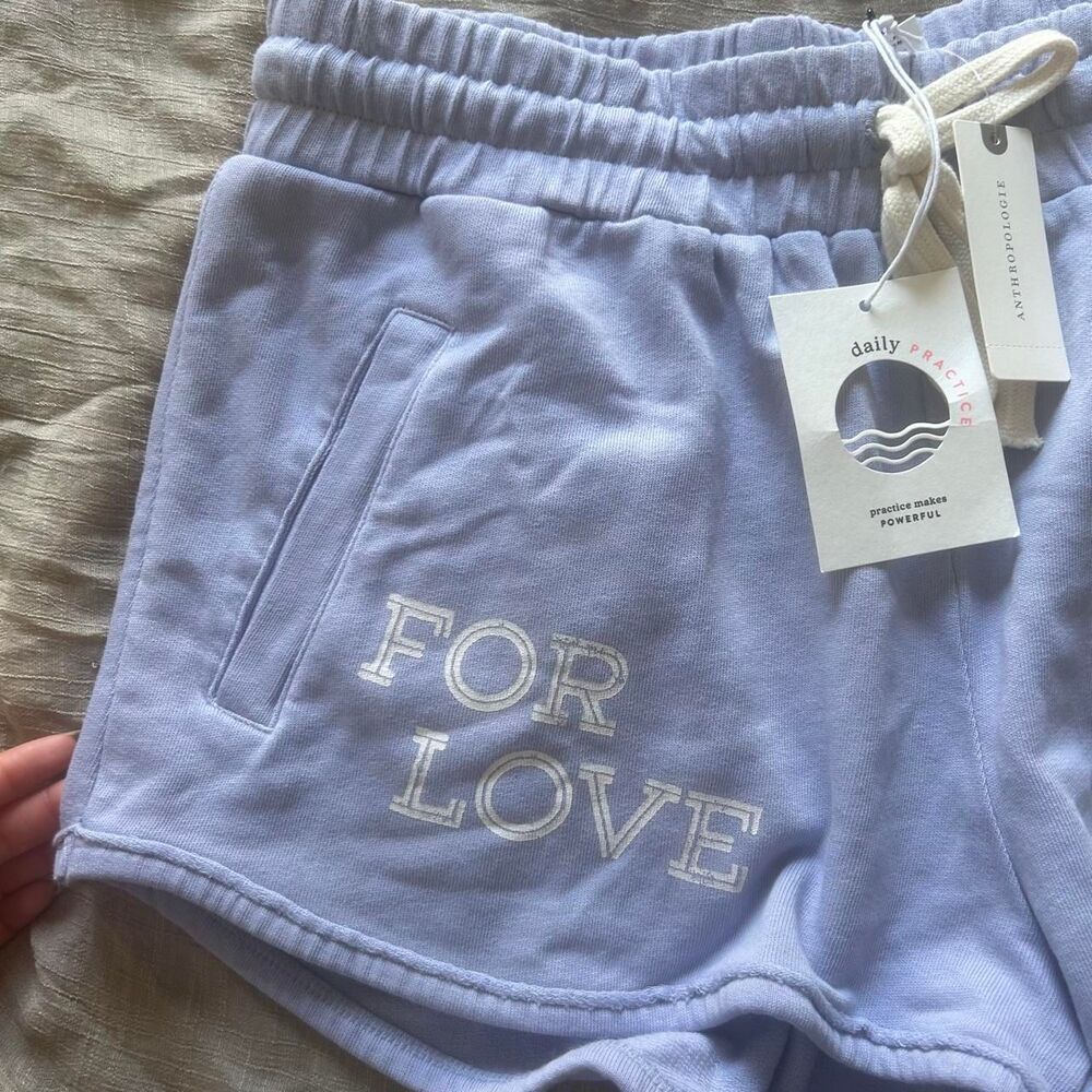 Anthropologie Daily Practice Violet Lounge Shorts Coastal Athleisure Size Medium - Picture 4 of 6